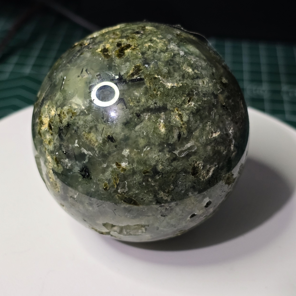 Super Druzy Prehnite Sphere - Picture 11 of 11